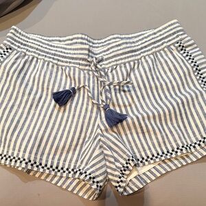 Vineyard Vines Blue and White Striped Elastic Waist Shorts